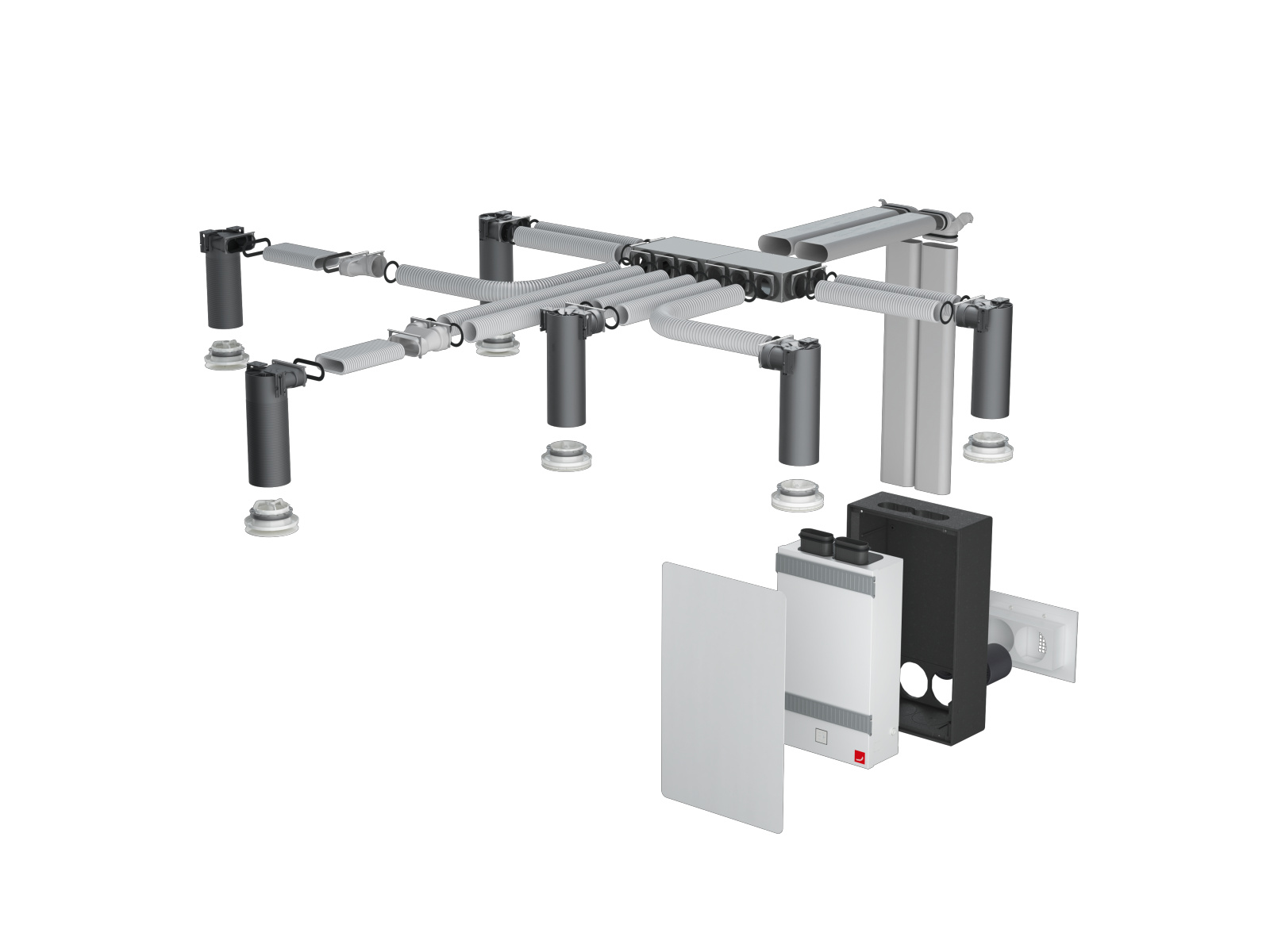 Cut-Out Zehnder ComfoAir Fit 100 Comfortable indoor ventilation Exploded view