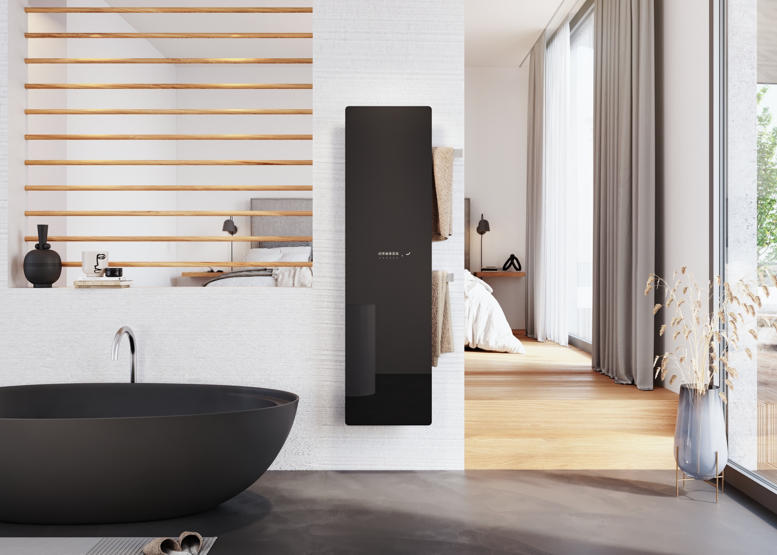 Rendering Deseo Verso Decorative radiator Front view